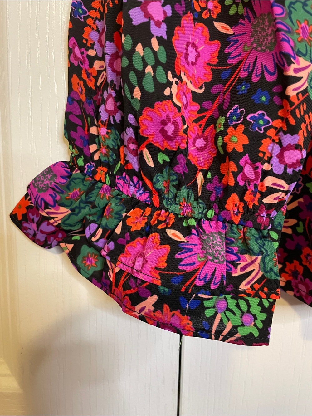 JODIFL Ditsy Floral Blouse, Women’s S, Fit to Medium, Multicolor - Picture 4 of 8